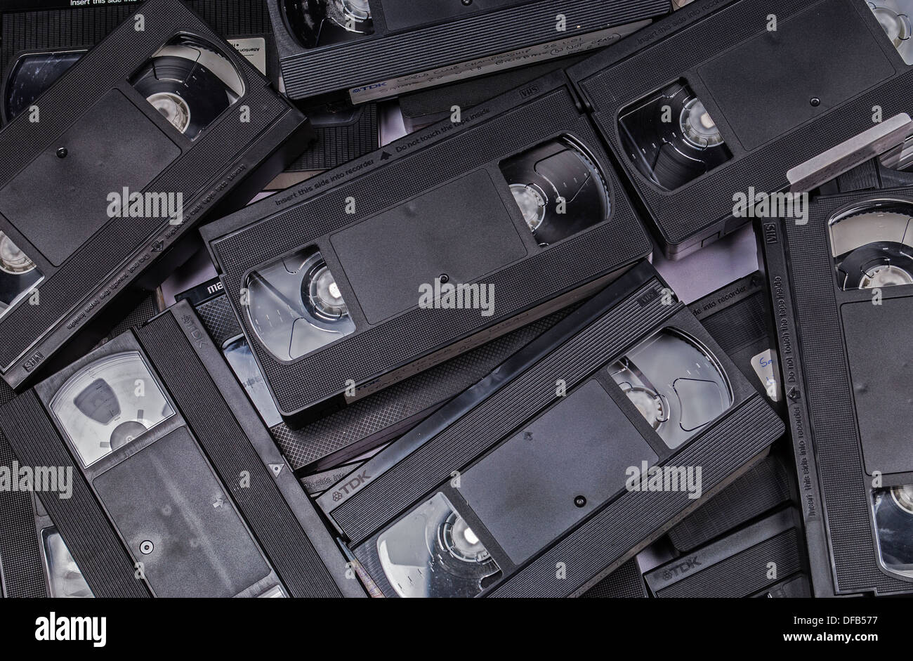 Old video cassettes Stock Photo Alamy