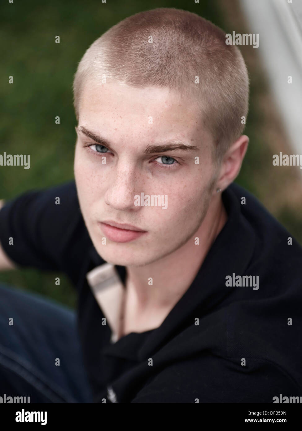 young man looking at viewer Stock Photo