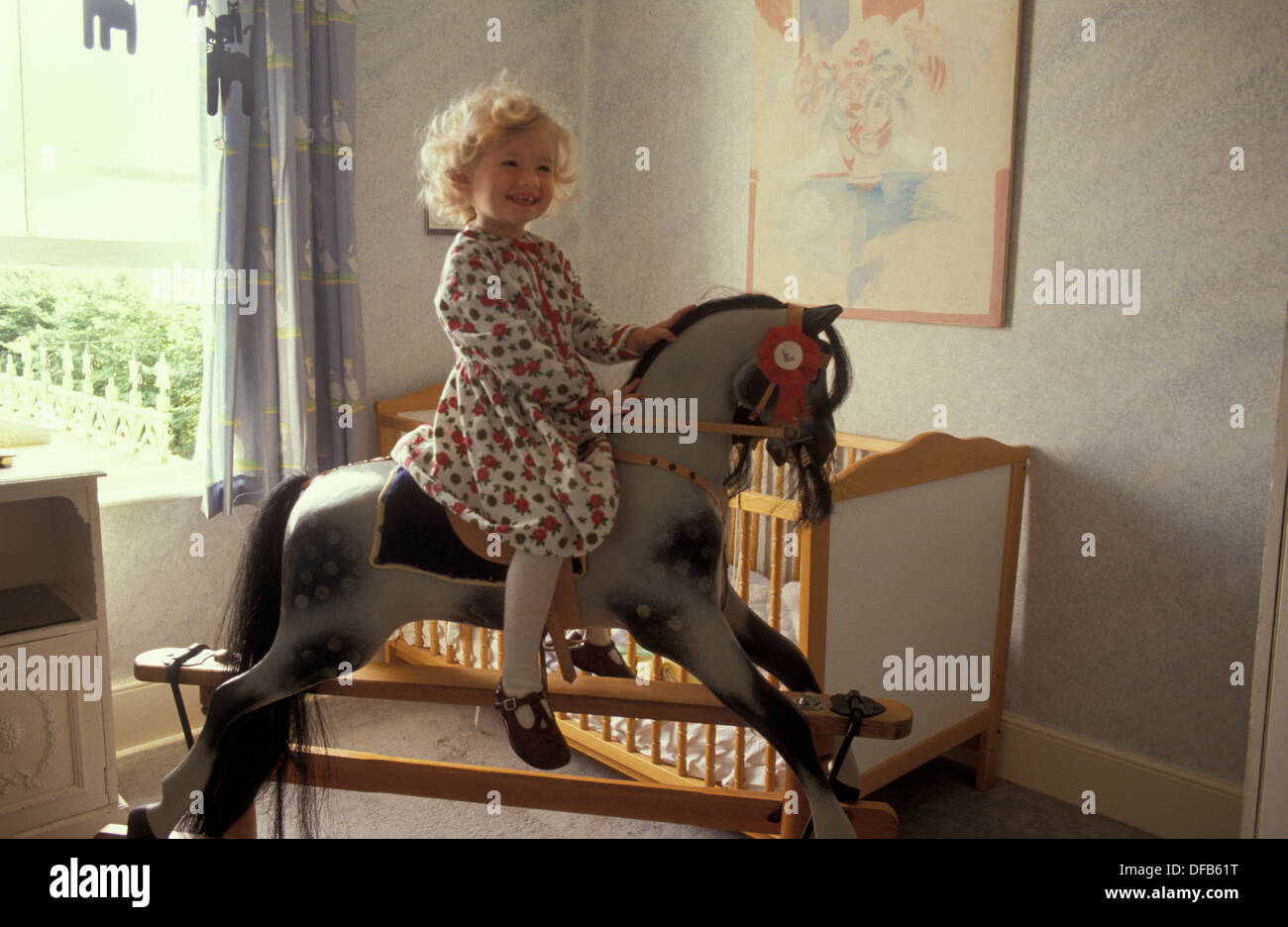 girl on rocking horse