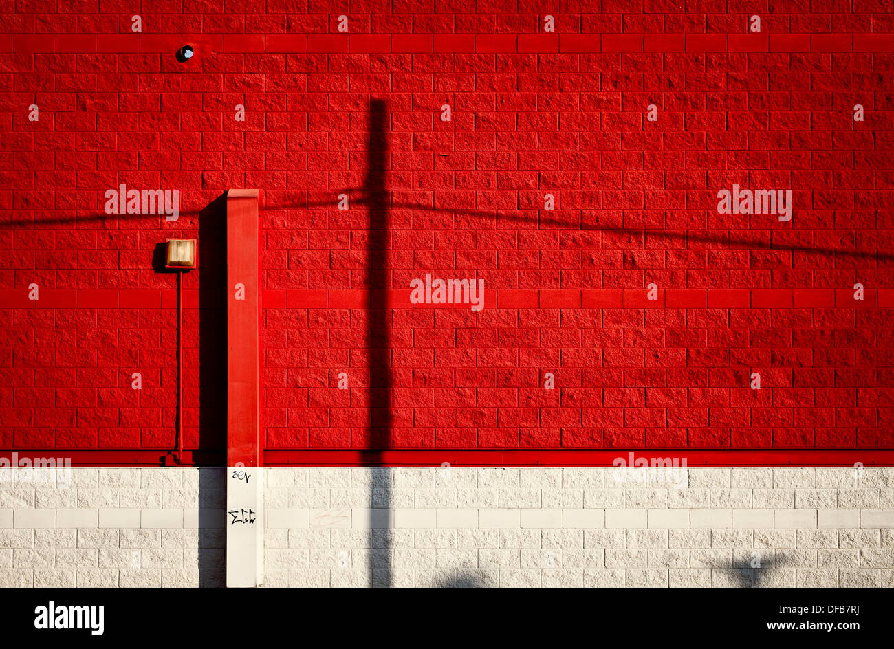 Red and white wall Stock Photo Alamy