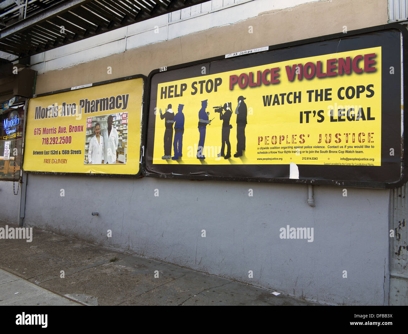 Sign on wall in The Bronx encouraging the community to stand up to
