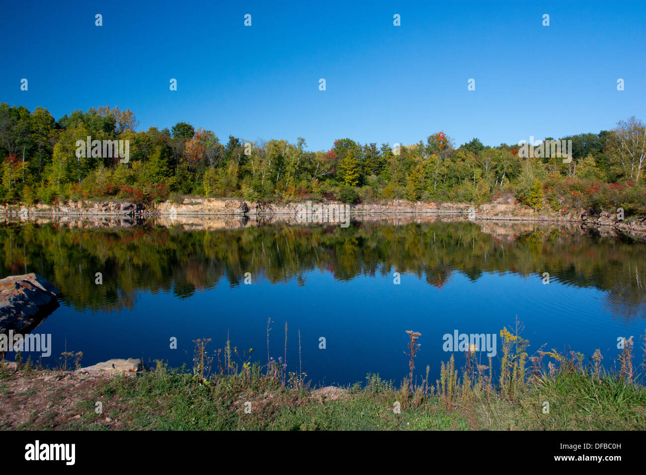 An abandoned rock quarry in Vaudreuil, Quebec Stock Photo Alamy