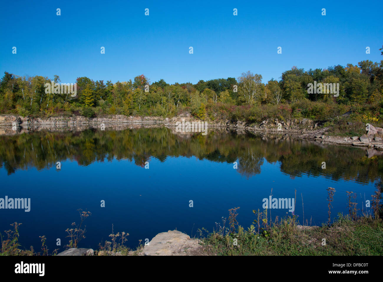 An abandoned rock quarry in Vaudreuil, Quebec Stock Photo Alamy