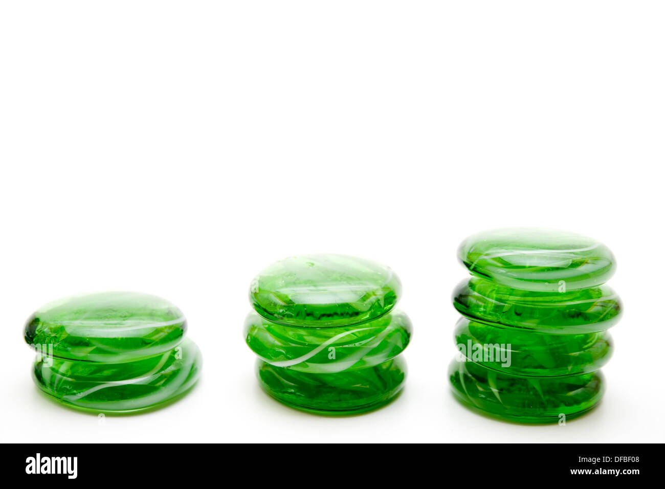 Green glass stones Stock Photo Alamy