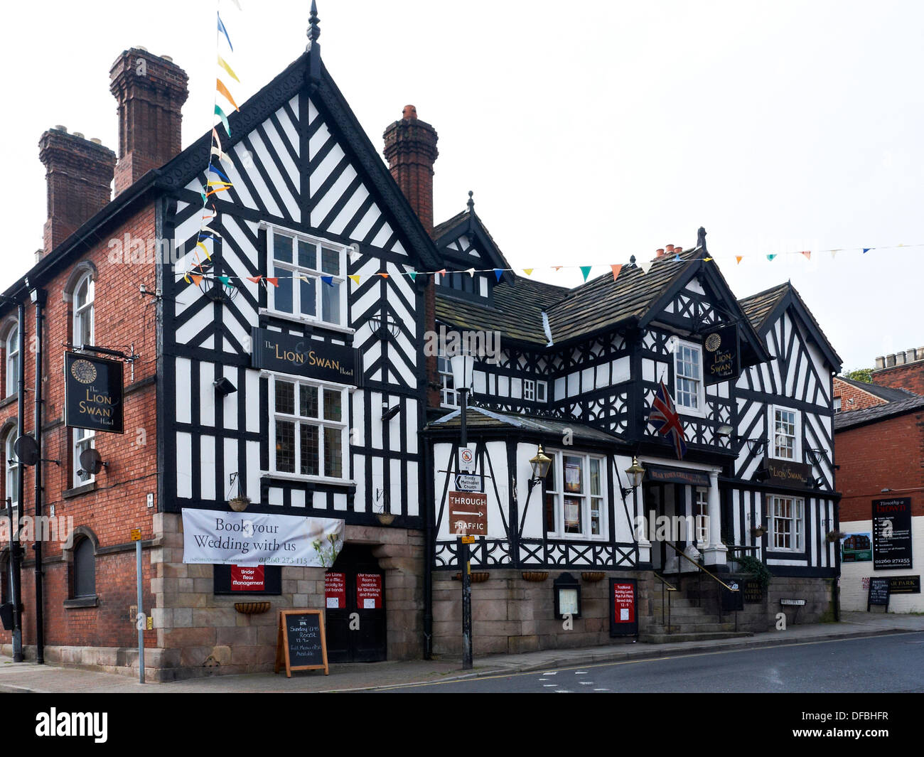 The Lion & Swan hotel in Congleton Cheshire UK Stock Photo