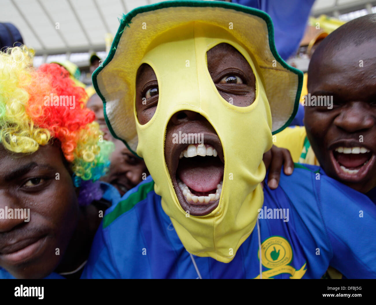 Mamelodi Sundown fans Moses Mabhida Stadium in Durban during their ...