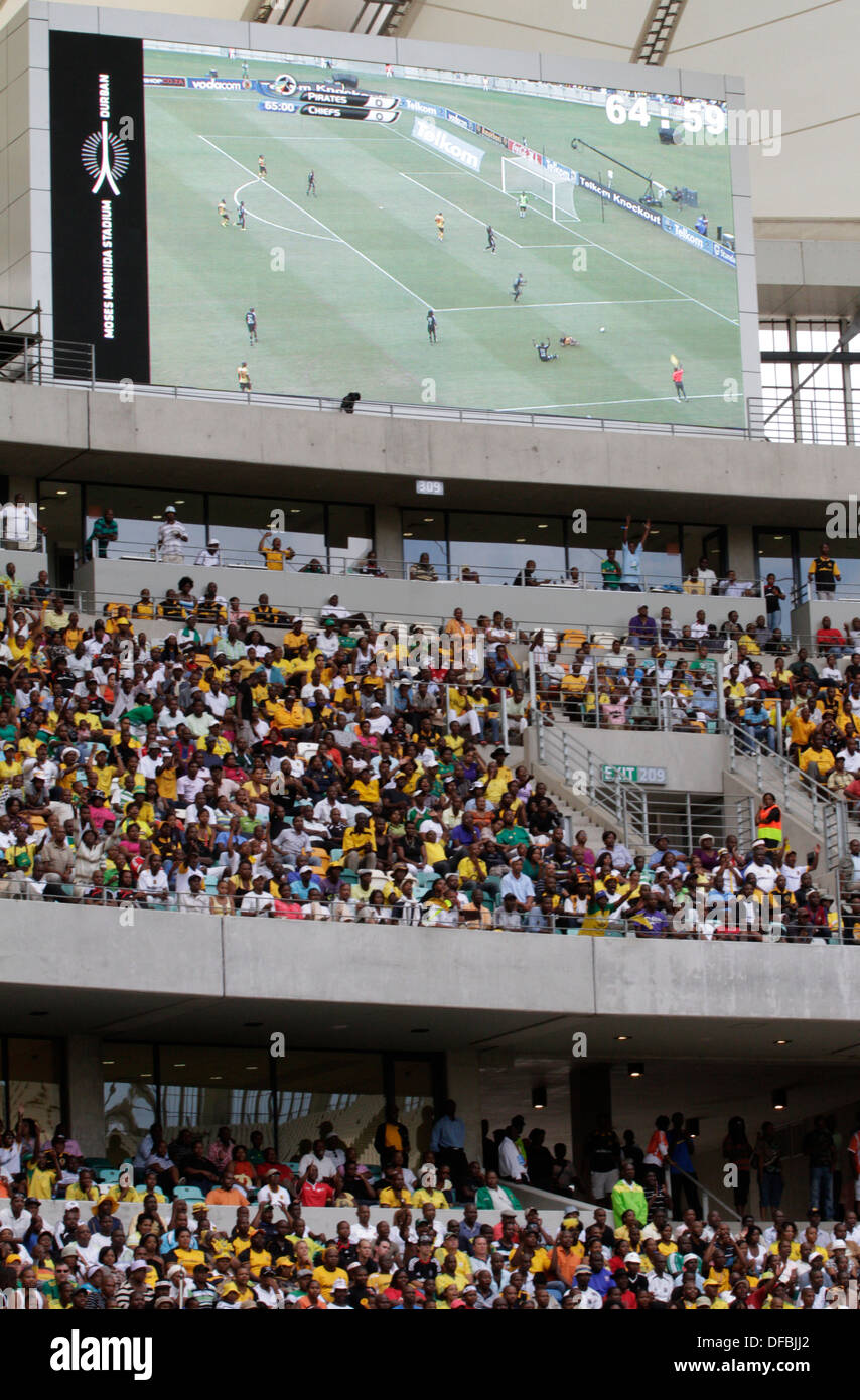 Orlando Pirates Soccer Fans Watch As Their Side Take On Kaizer Chiefs Stock Photo Alamy