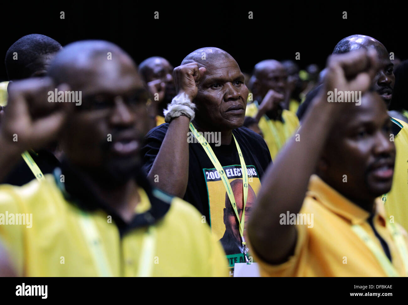Delegates sing ANC anthem African National Congress (ANC) National General Council in Durban 20 September 2010 © Rogan Ward 2010 Stock Photo