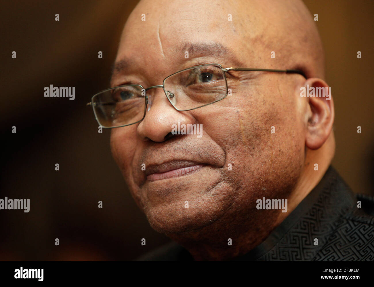 South African President Jacob Zuma attends second Inkosi Matomela Memorial Lecture and Gala Dinner in Greytown 4 September 2010 Stock Photo