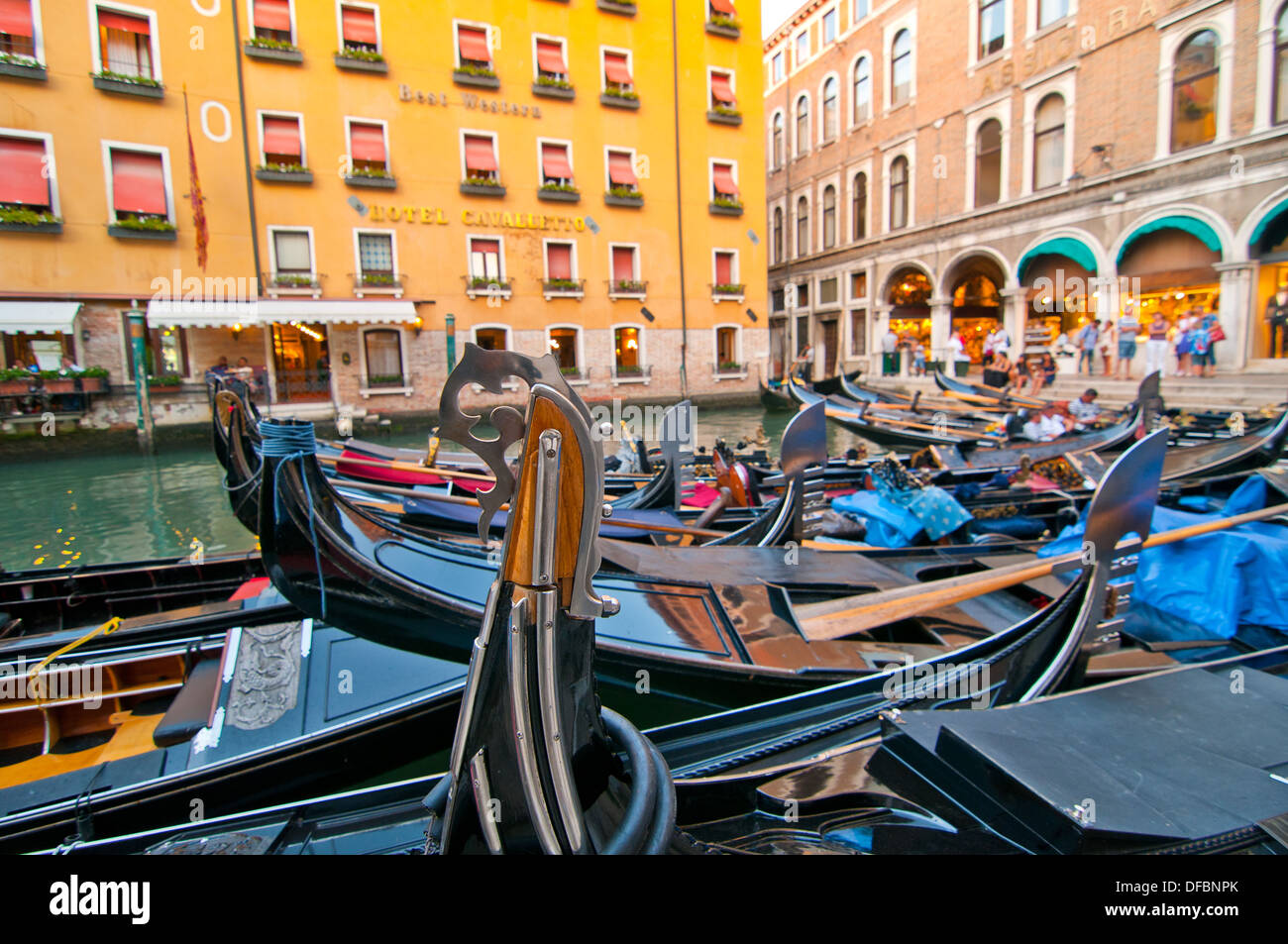 Venice Italy Gondolas on canal , most famous boat Stock Photo - Alamy