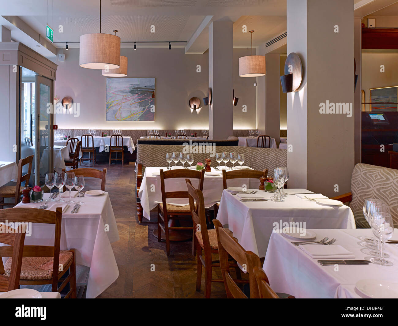 Villandry, London, United Kingdom. Architect: Stiff + Trevillion Architects, 2013. The Restaurant. Stock Photo