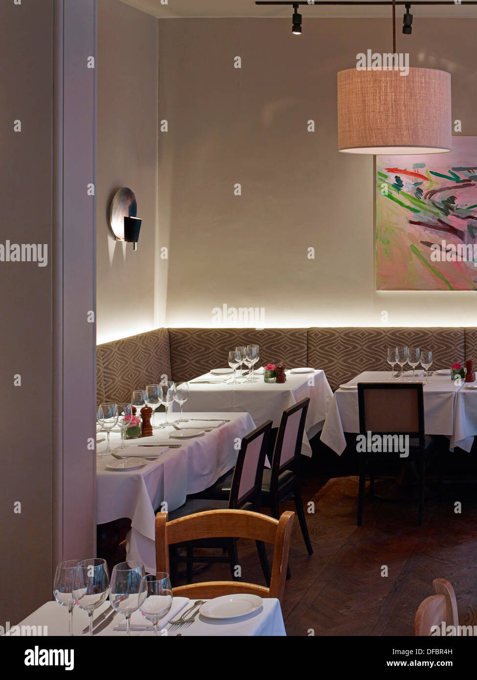 Villandry, London, United Kingdom. Architect: Stiff + Trevillion Architects, 2013. The Restaurant. Stock Photo