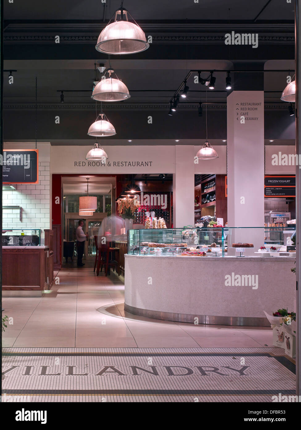 Villandry, London, United Kingdom. Architect: Stiff + Trevillion Architects, 2013. The shop entrance. Stock Photo