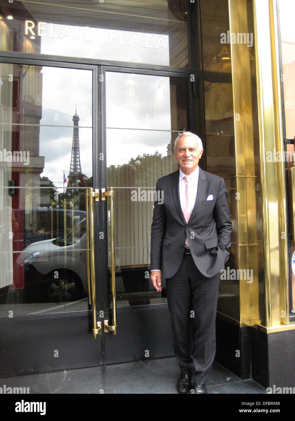 FILE - An archive photo dated 26 June 2013 shows German restaurant manager Werner Kuechler standing in the restaurant 'Relais Plaza' in Paris, France. He had a bumpy start in the city. His suitcase was stolen at the station when he arrived in Paris back in the 1960's and his favorite hotel didn't hire him as a waiter at first. Four decades later, Kuechler is the manager of the 'Relais Plaza,' the smaller of the two restaurants in the 'Plaza Athénée.' Photo: Gerd Roth Stock Photo
