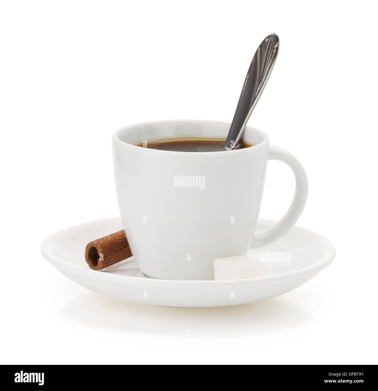 cup of coffee isolated on white background Stock Photo - Alamy