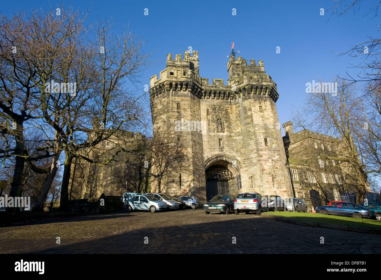 Lancaster Castle John O´ Gaunt Gateway Lancaster England UK Stock Photo Alamy