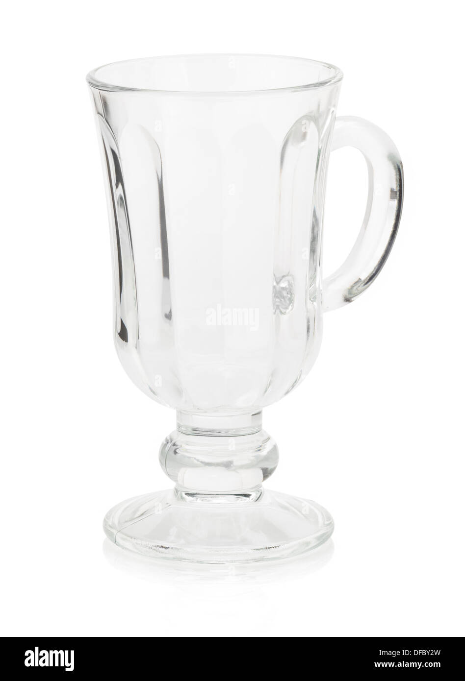 empty glass cup isolated on white background Stock Photo