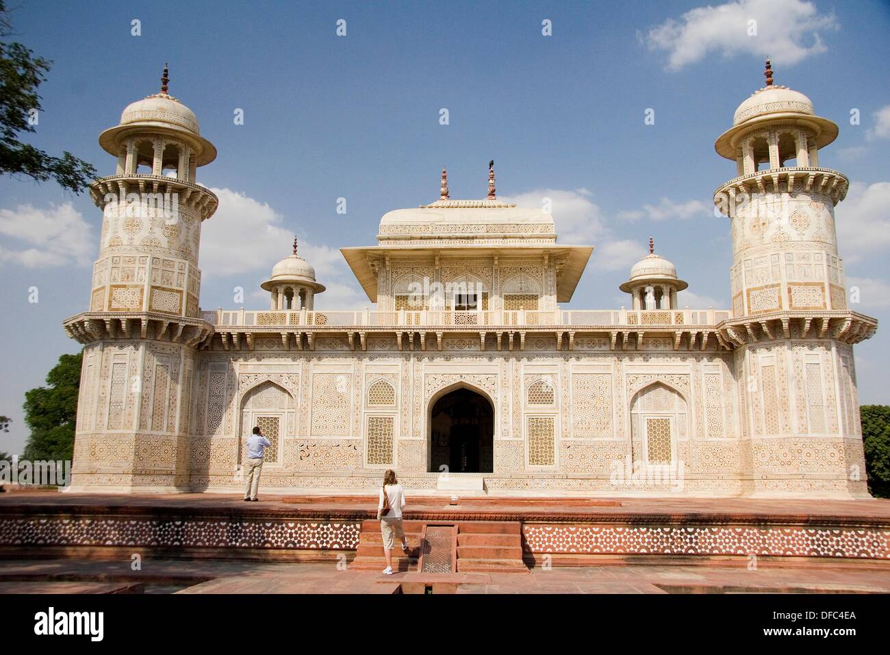 Itmad-ud-Daula´s Tomb  (aka ´Baby Taj´ due to its similarities in construction to that of the Taj Mahal), Agra. Uttar Pradesh, Stock Photo