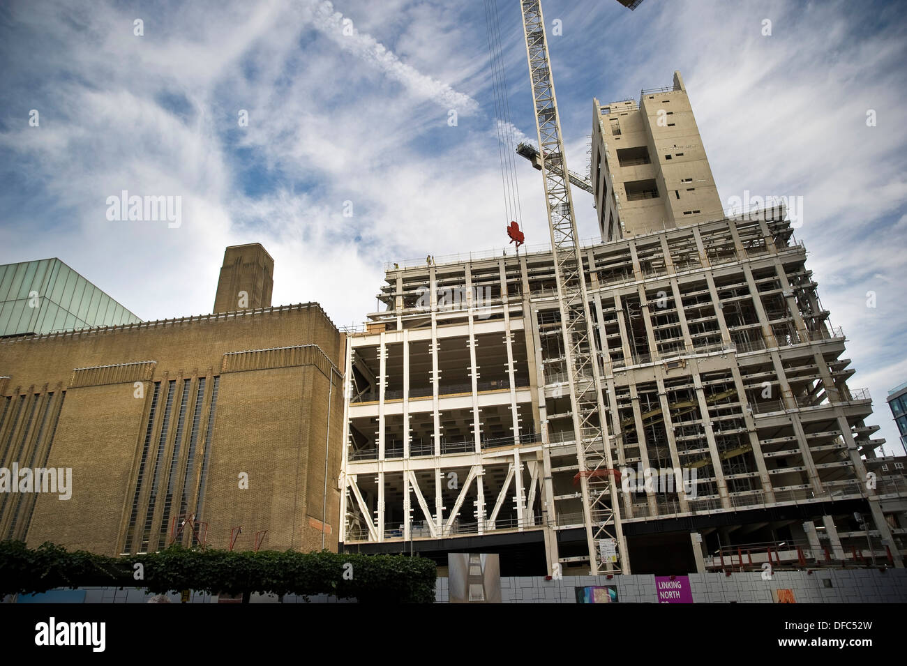 The new extension to Tate Modern under construction on the South Bank, London, UK Stock Photo
