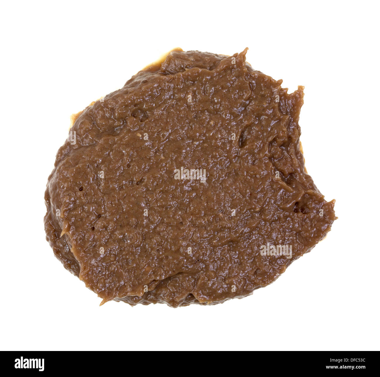 A small portion of anchovy paste on a white background Stock Photo Alamy