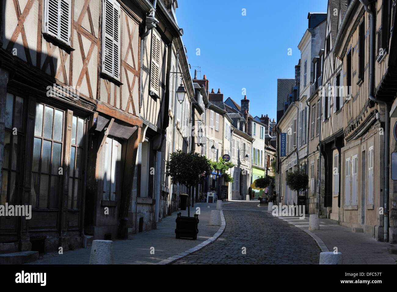 Bourbonnoux street, Bourges, Cher department, Berry province, region of ...