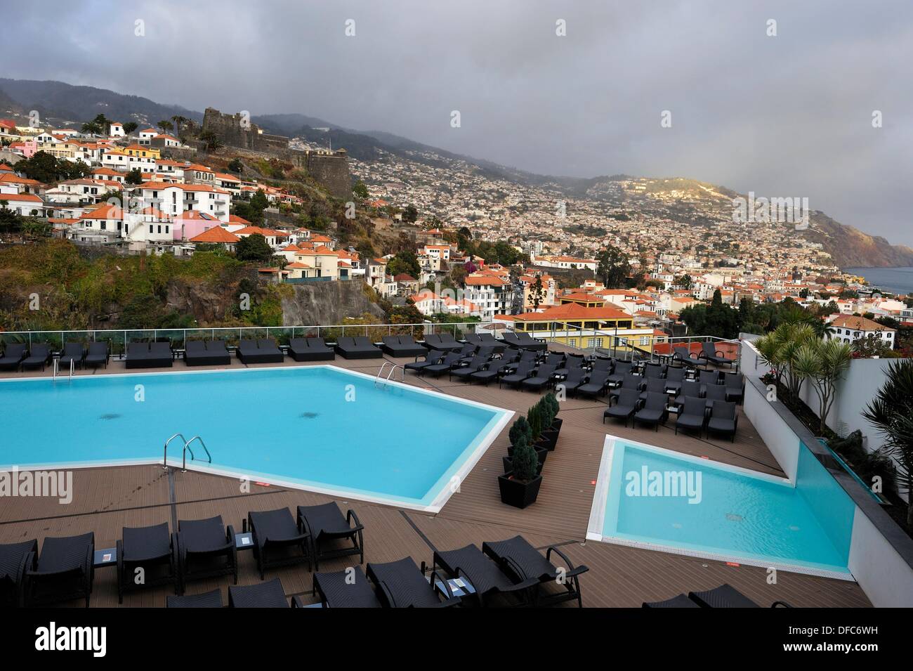 swimming pool of the Four Views Baia hotel, Funchal, Madeira island,  Atlantic Ocean, Portugal Stock Photo - Alamy