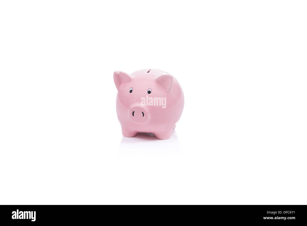 Pink Piggy Bank isolated with white background Stock Photo - Alamy