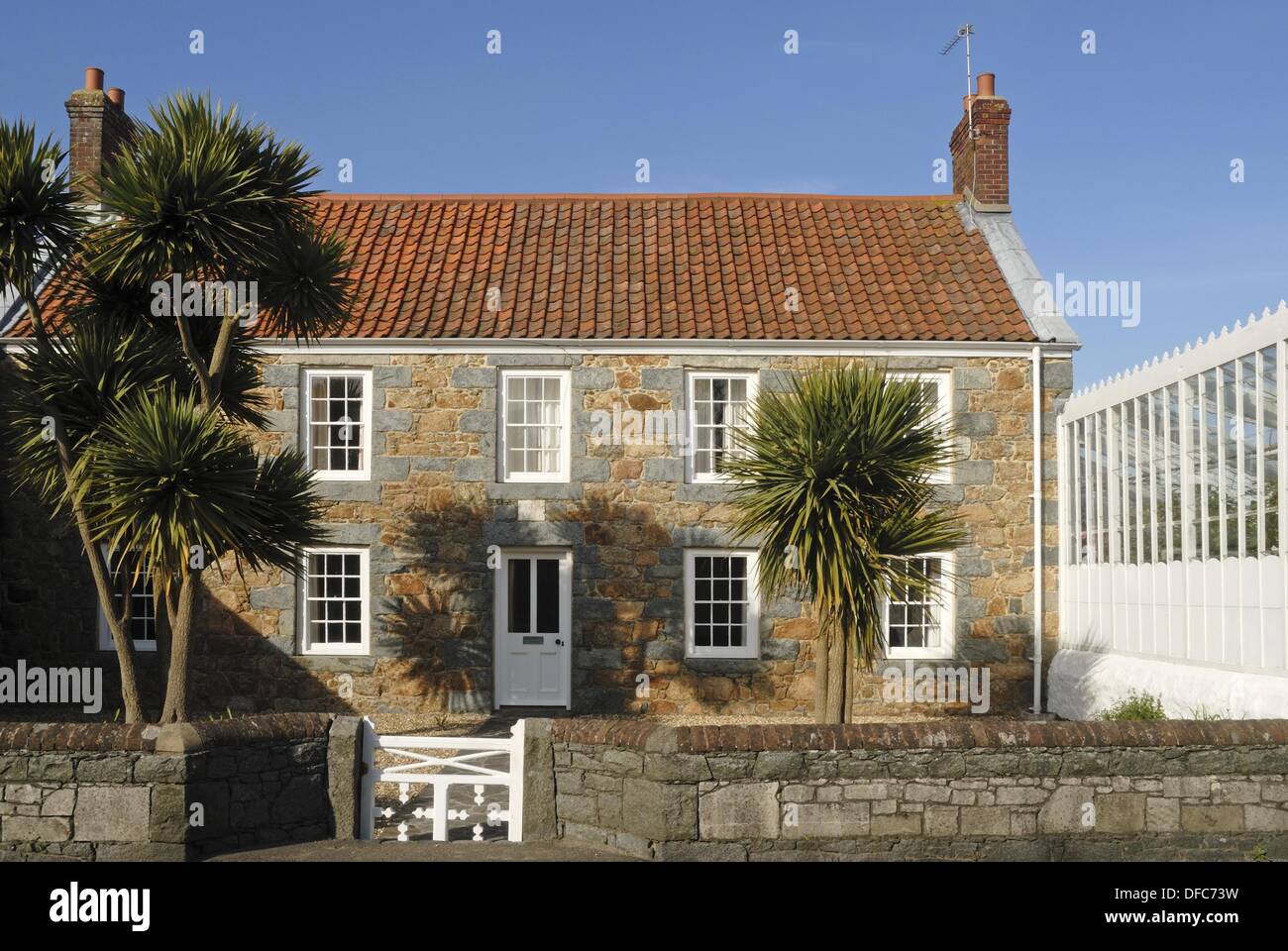granite cottage, Island of Guernsey, Bailiwick of Guernsey, British Crown dependency, English
