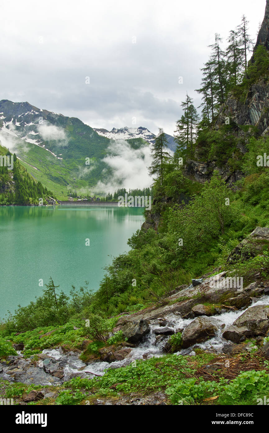 Lake in the mountains of the Italian Alps in the Valle Antrona Stock ...