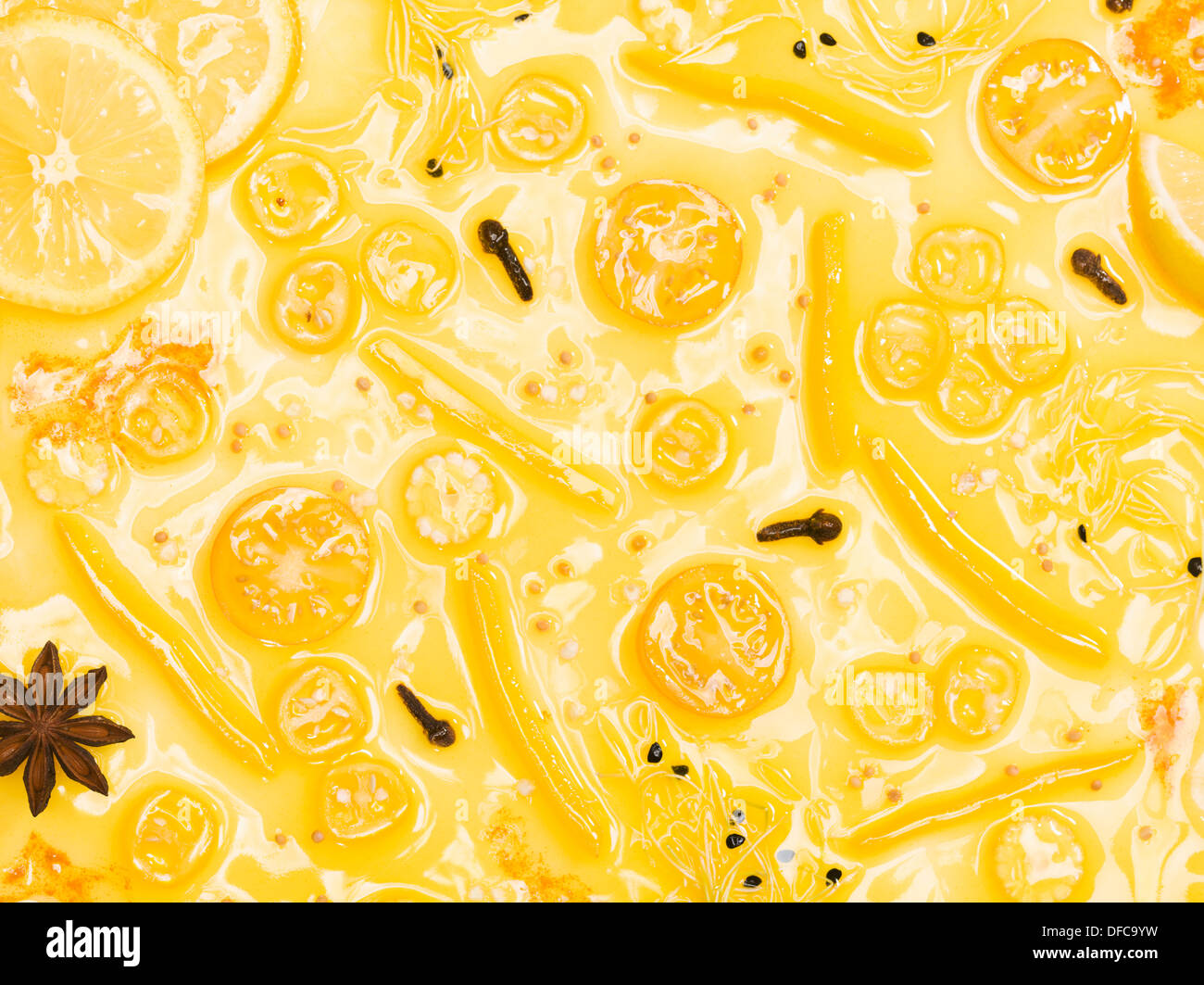 Surface of yellow sauce, closeup Stock Photo Alamy