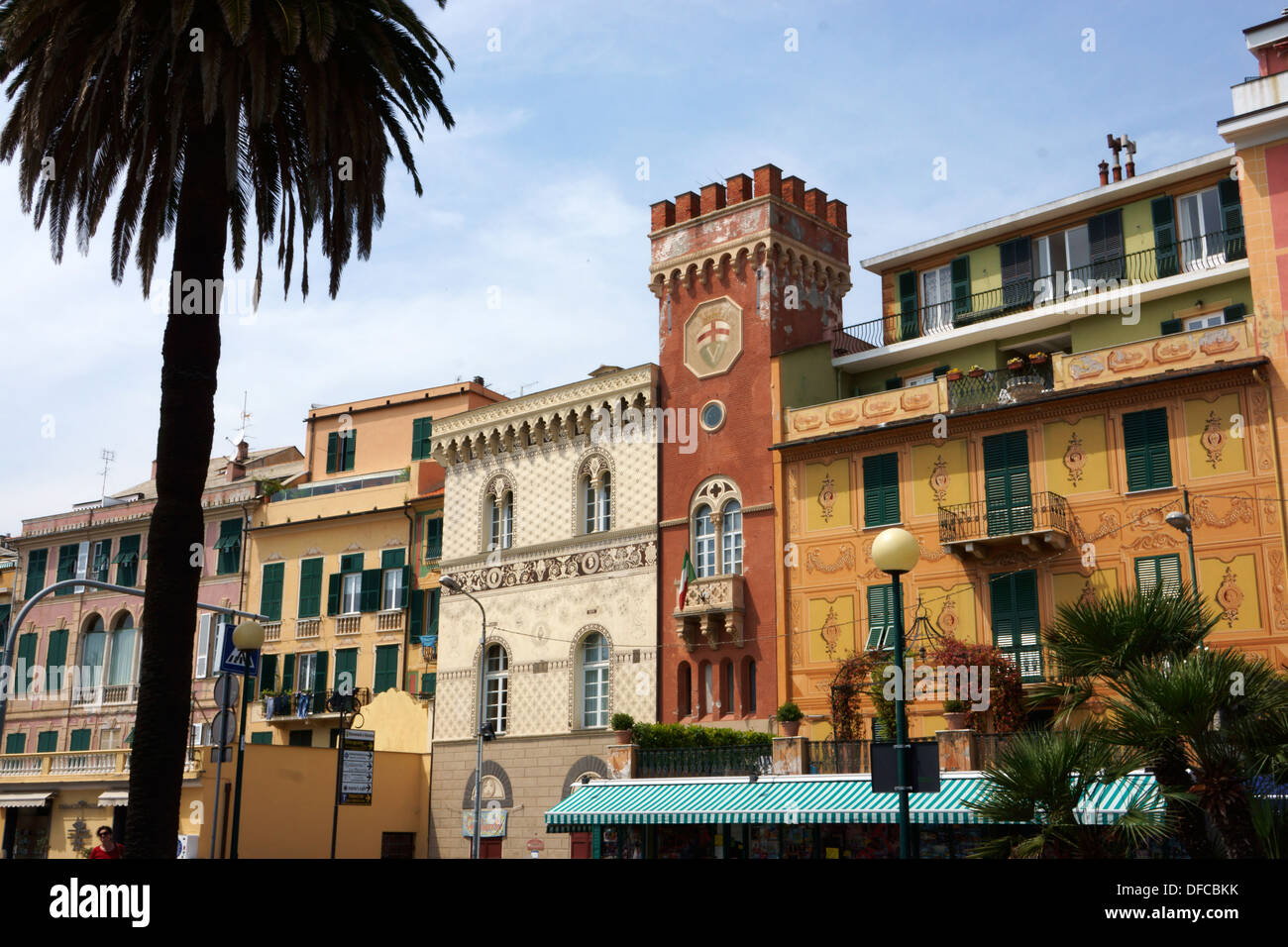Old town Varazze, Liguria, Gulf of Genova, Italy Stock Photo