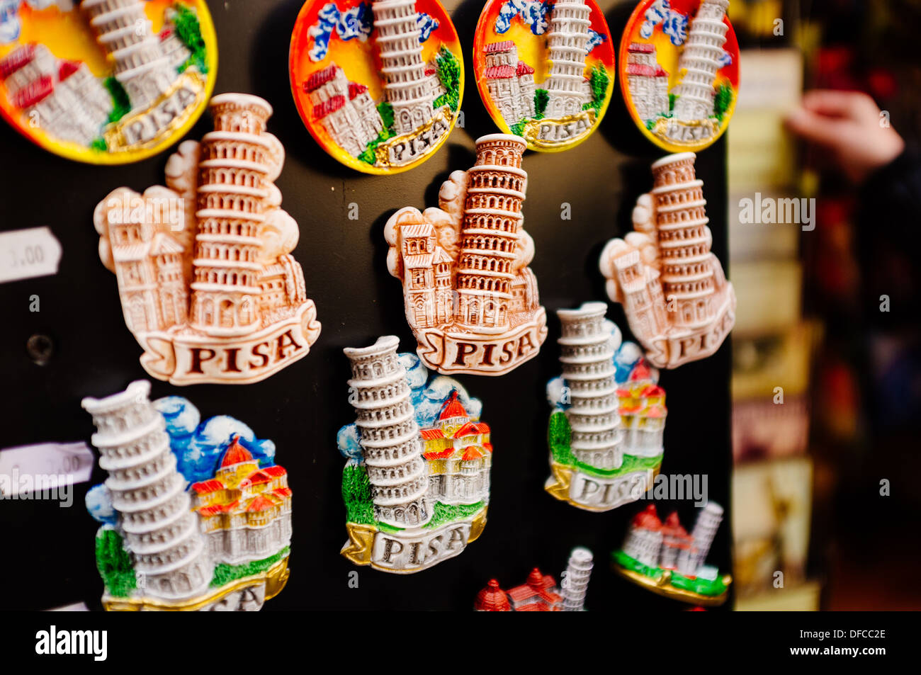 Imán Souvenir De Pisa (Italia) - Diseño 'I Love Pisa', Torre De Pisa, Tamaño 8x5.4 Cm