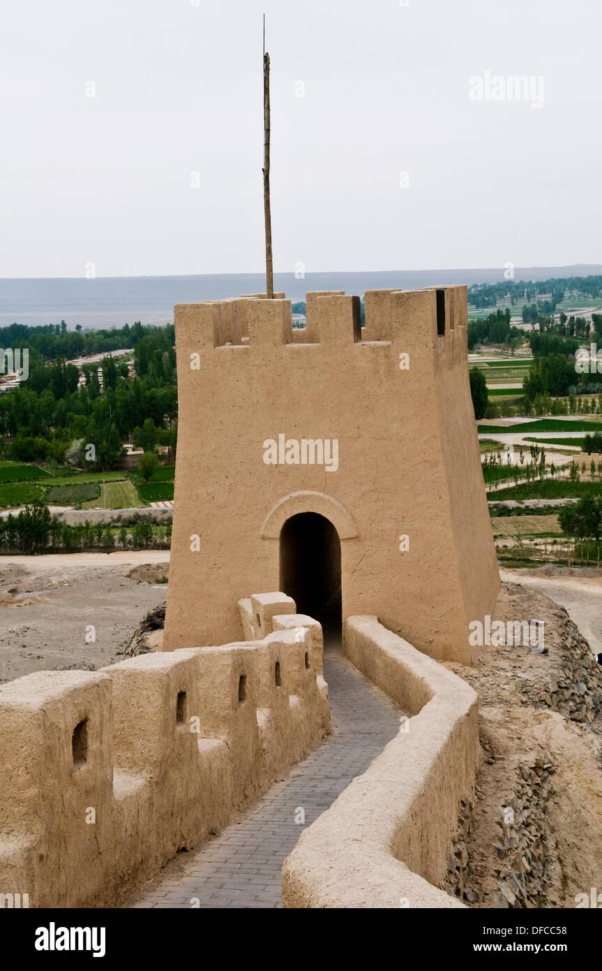 The Great Wall Of China At Jiayuguan Is The Ending Point In The West Stock Photo Alamy
