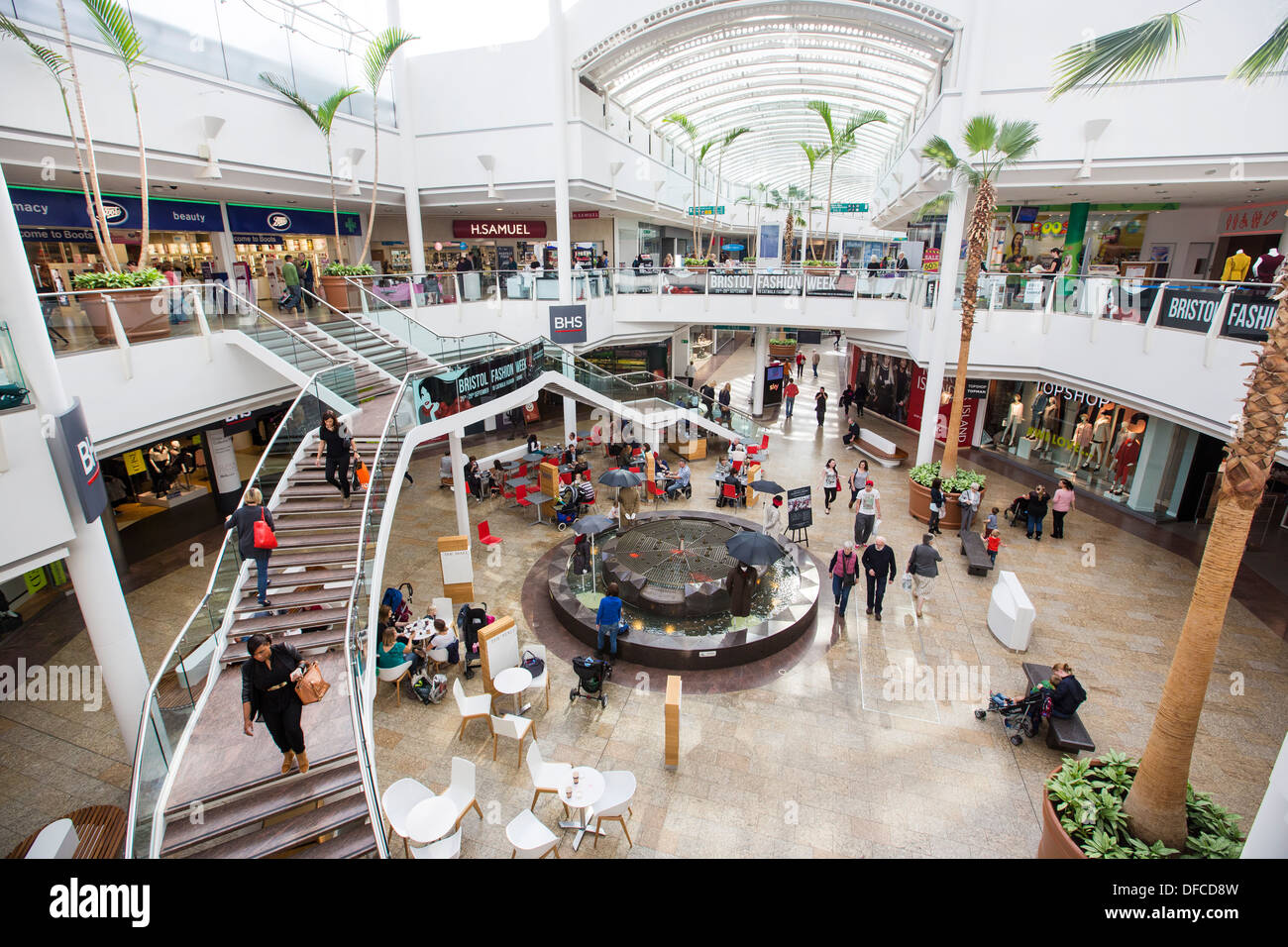 Bristol shopping mall in UK England , Cribbs Causeway leisure retail shopping  centre called The Mall. south west Gloucestershire Stock Photo - Alamy