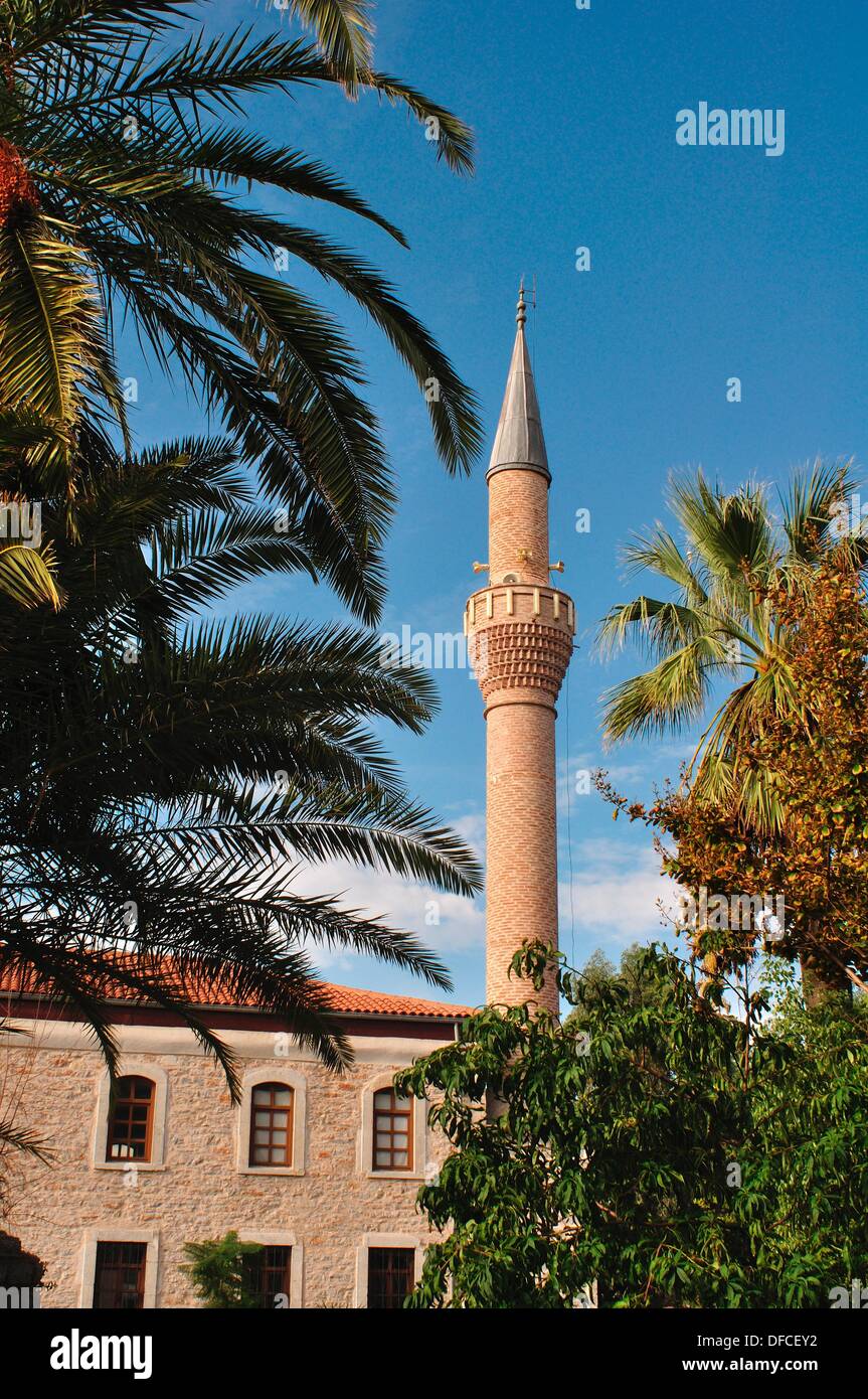 Turkey, Aegean coast, Bodrum, Mosque, Minaret Stock Photo Alamy