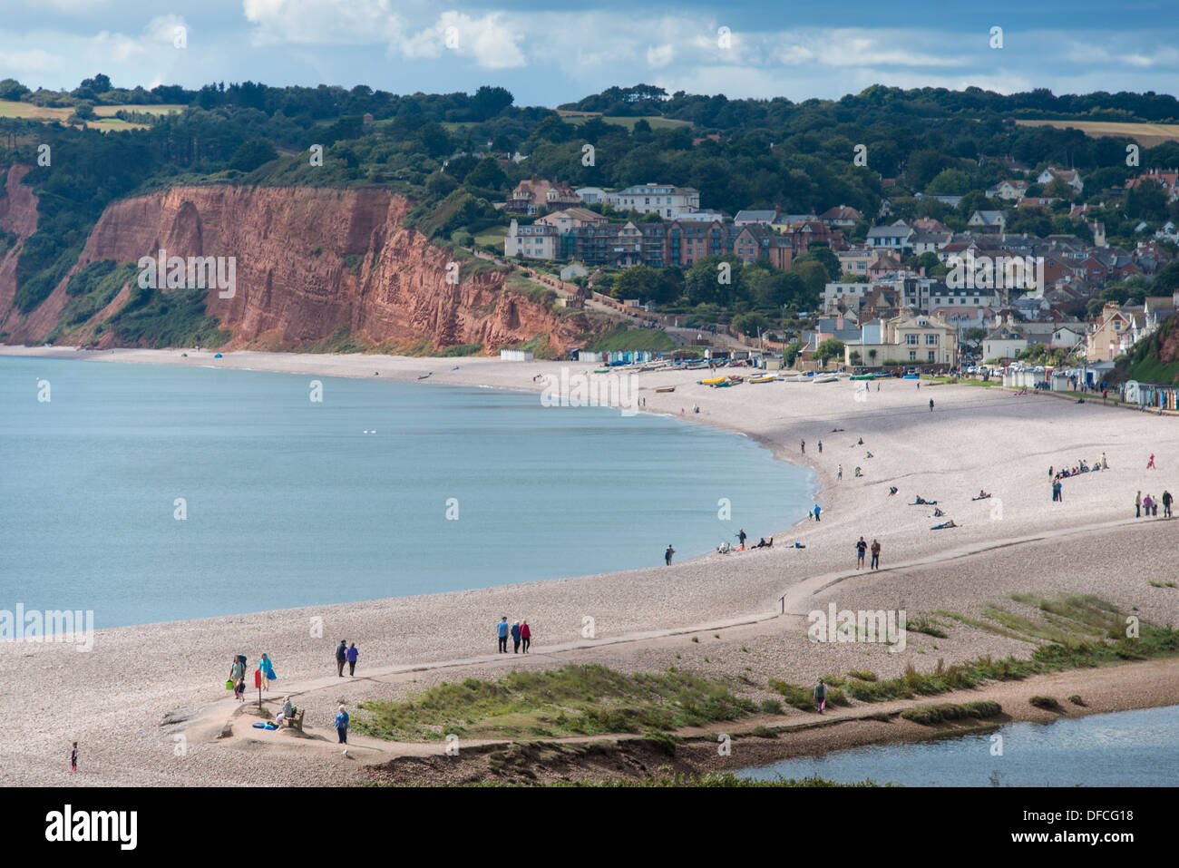 Budleigh Salterton beach, East Devon, UK Stock Photo Alamy