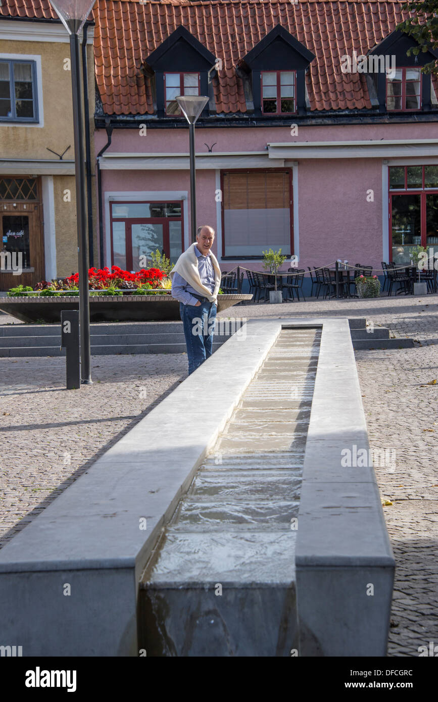 Stora torget, main square, in Visby Stock Photo