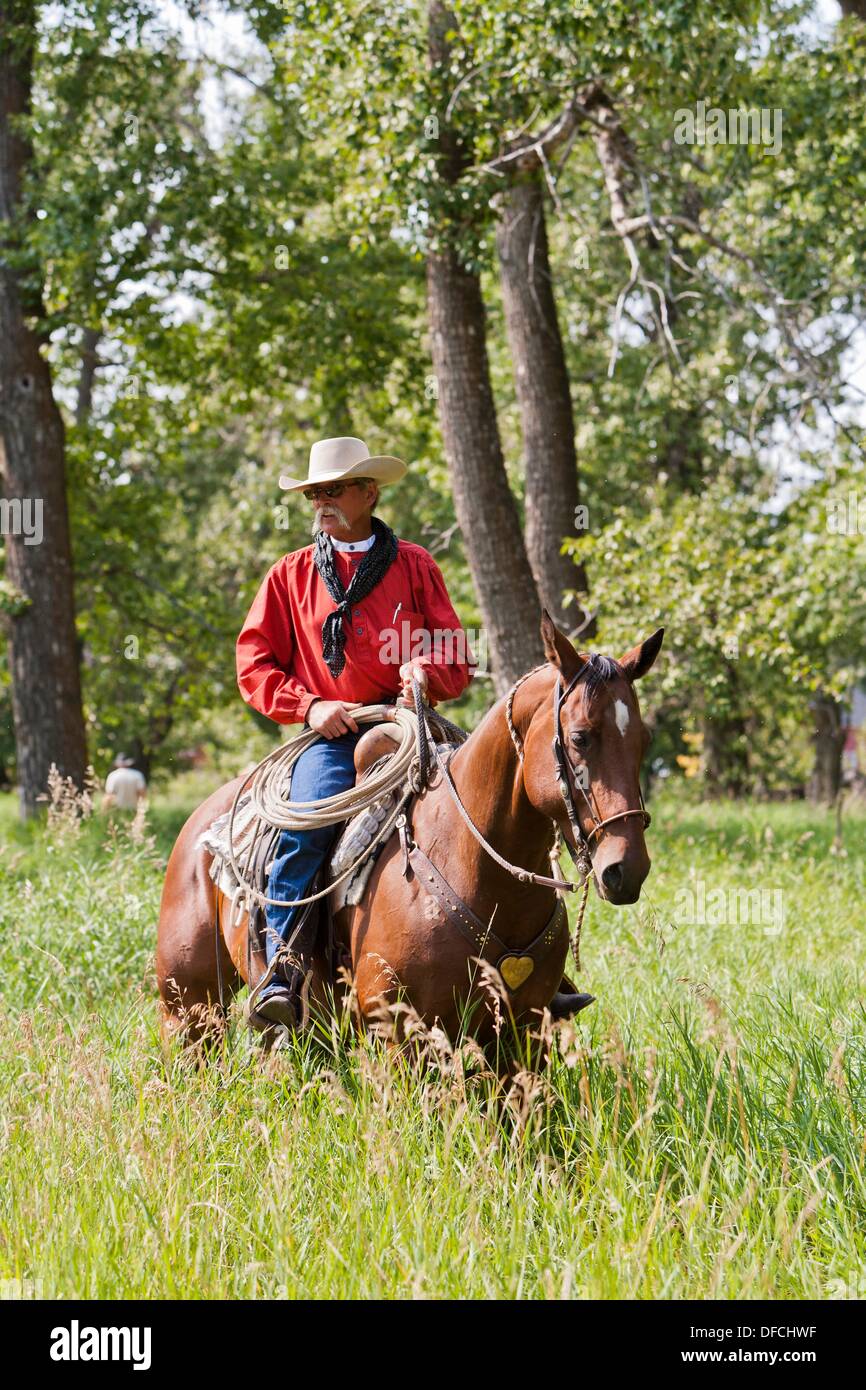 Cowboy riding horse man hi-res stock photography and images - Alamy