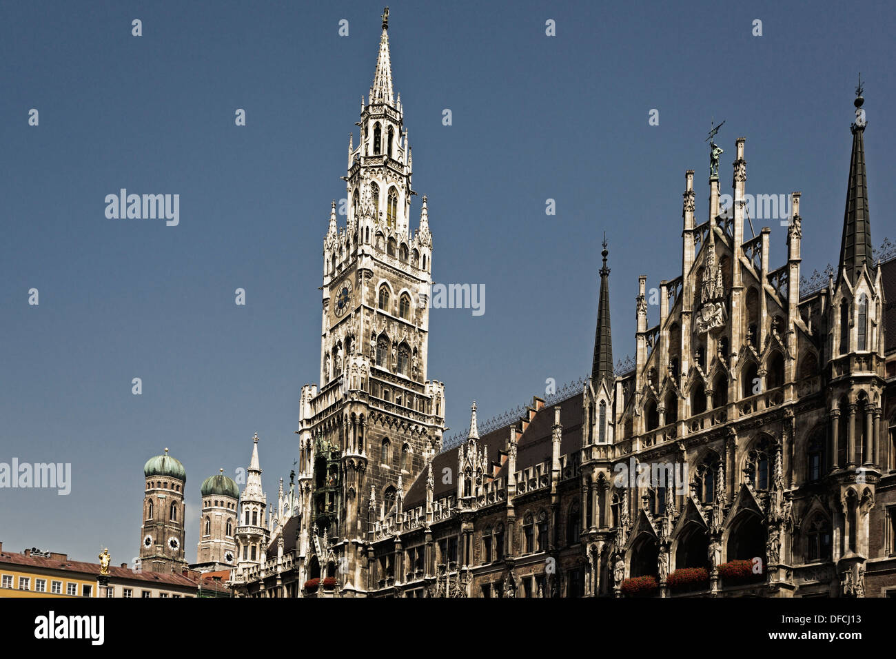 Germany, Bavaria, Munich, New Town Hall at Marienplatz Stock Photo