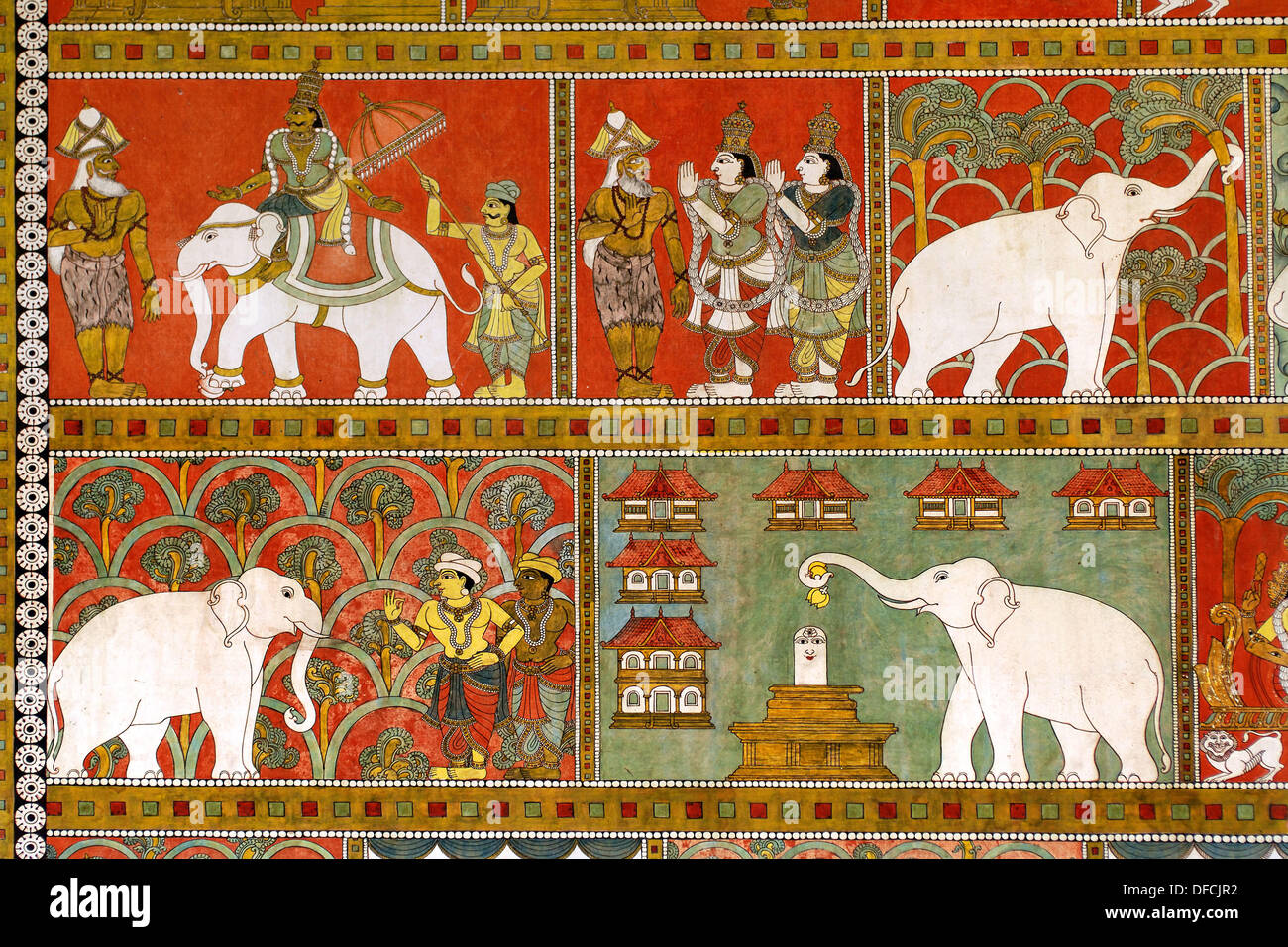 Murals (vegetable and herbal dyes) of Thiruvilayadal Puranam (Lord Shivas  Game, the collection of 64 stories, composed by Stock Photo - Alamy