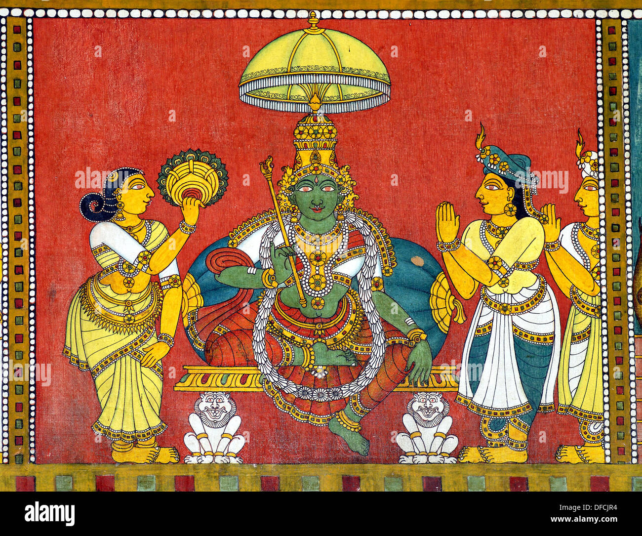 Murals of Thiruvilayadal Puranam (Lord Shivas Game, the collection of 64  stories, composed by Paranjyoti Munivar) in Sri Stock Photo - Alamy