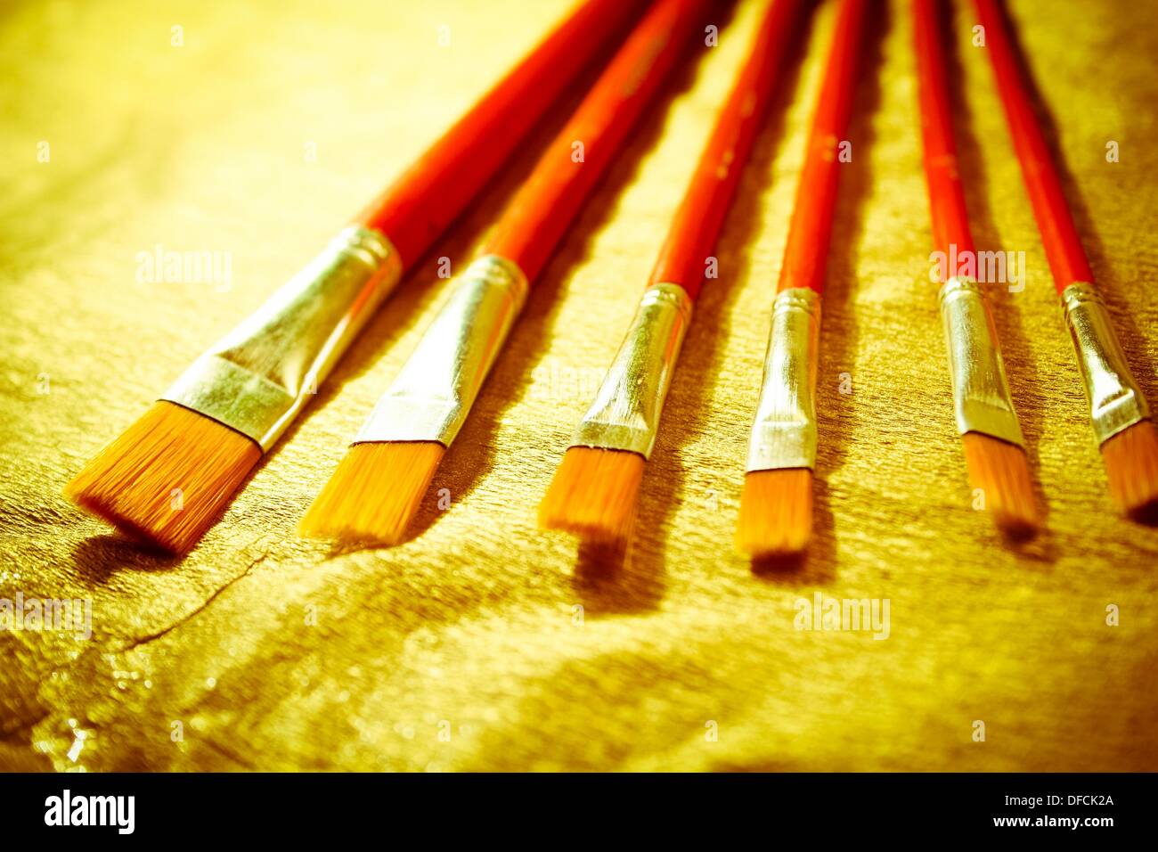 Oil Painting Brushes Stock Photo Alamy