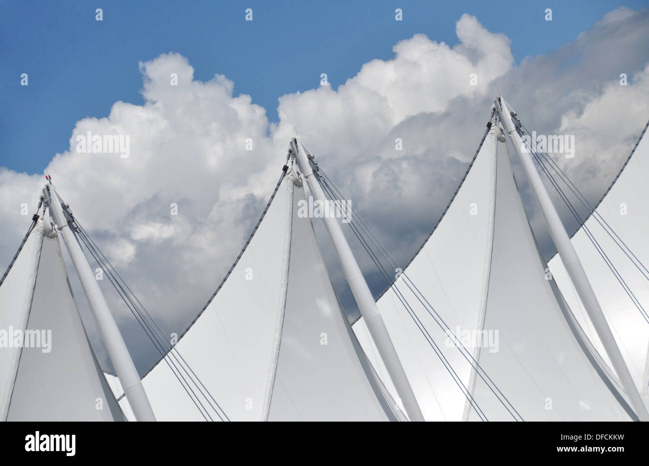 Sails of Canada Place, Vancouver, BC, Canada Stock Photo