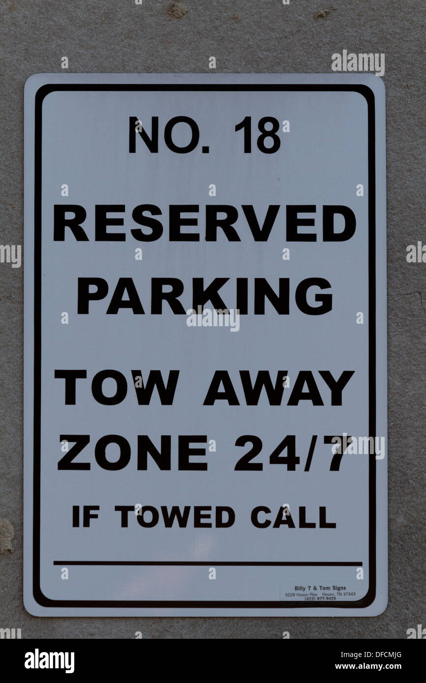 Reserved parking sign Stock Photo