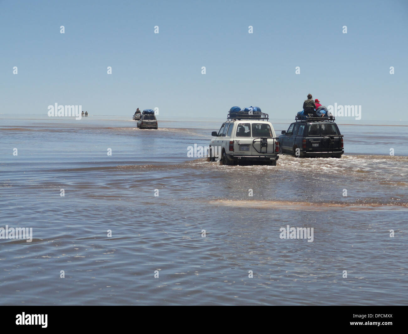 The Salar de Uyuni during the wet season. Uyuni, Bolivia Stock Photo