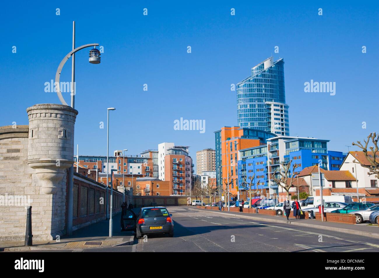 The Number One Tower or Lipstick. Gunwharf Road. Portsmouth. Hampshire