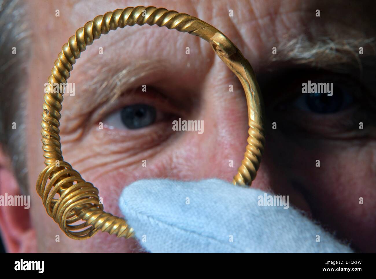 Archaeologist JensPeter Schmidt shows a more than 3,000 year old