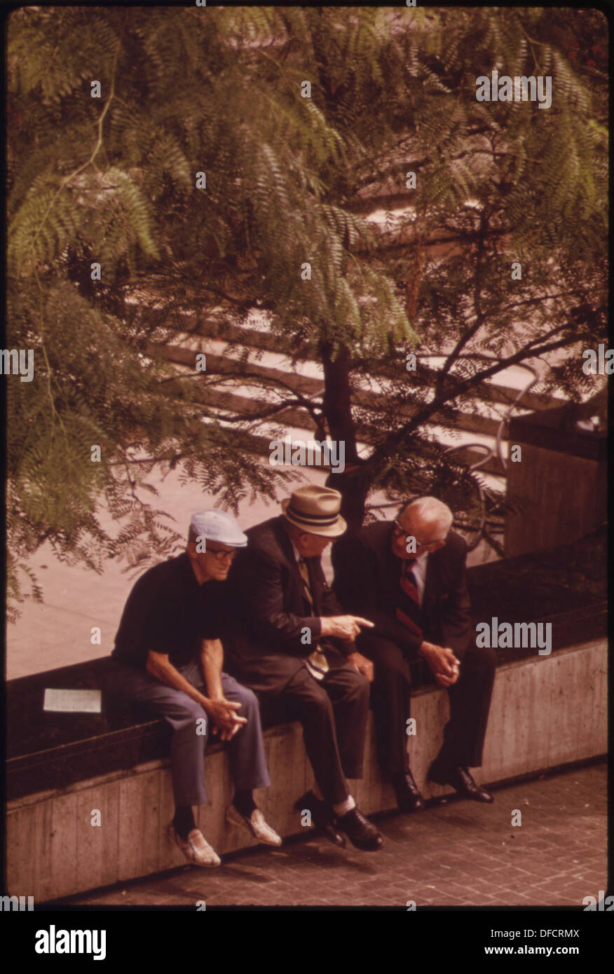 A colloquy, or informal conversation, depicted on a wall at Fountain ...