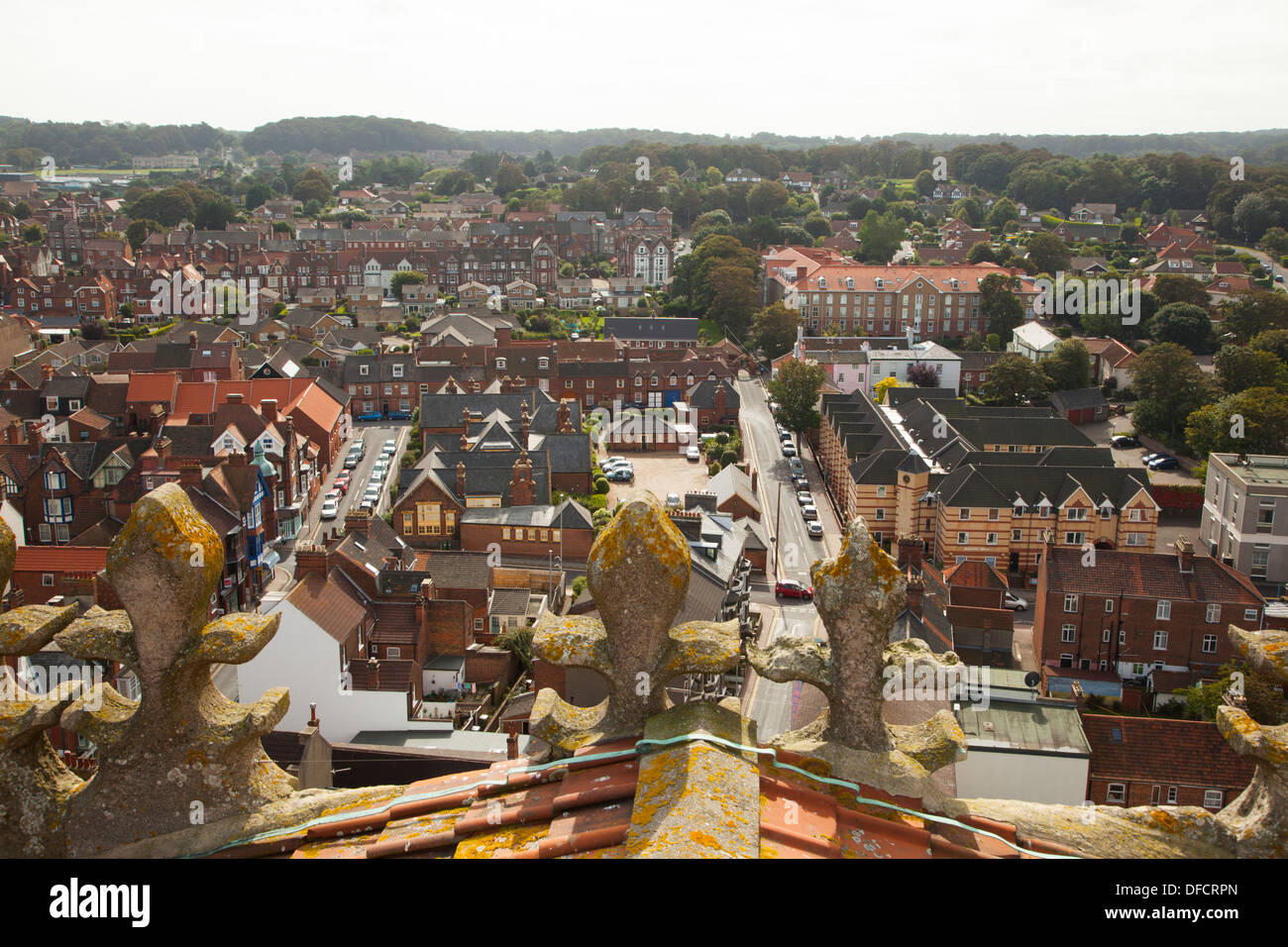 View from the church tower Cromer Norfolk UK Stock Photo