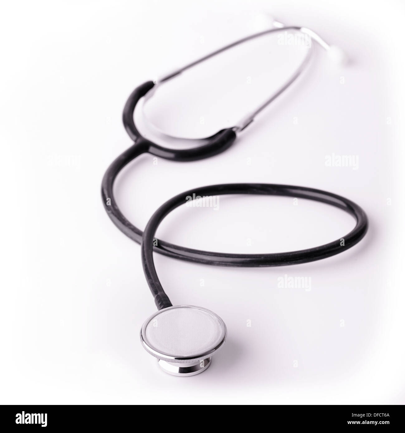 Medical stethoscope on a white background Stock Photo - Alamy